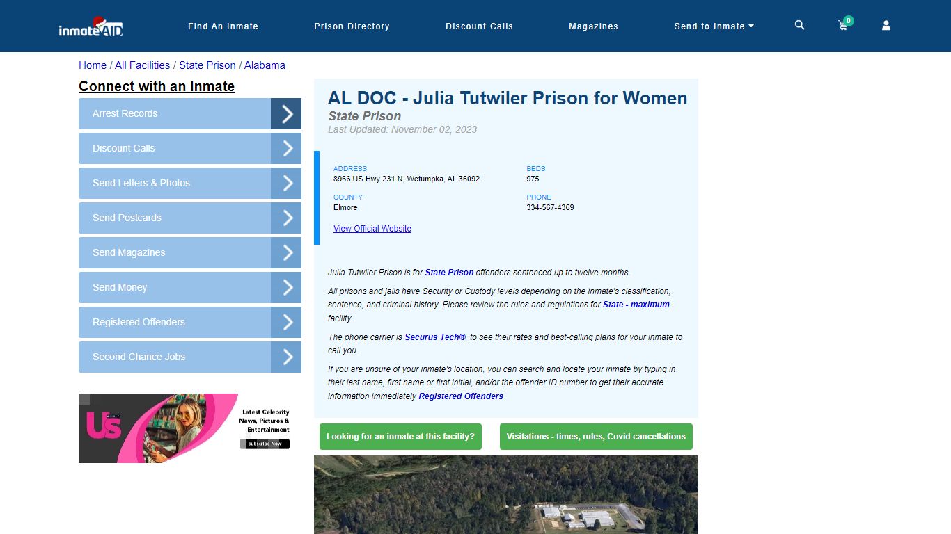 AL DOC - Julia Tutwiler Prison for Women - Inmate Search - Wetumpka