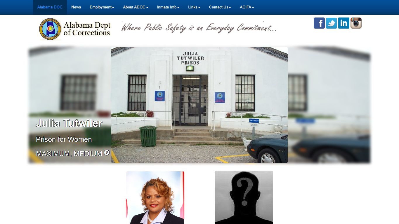 - Alabama Dept of Corrections