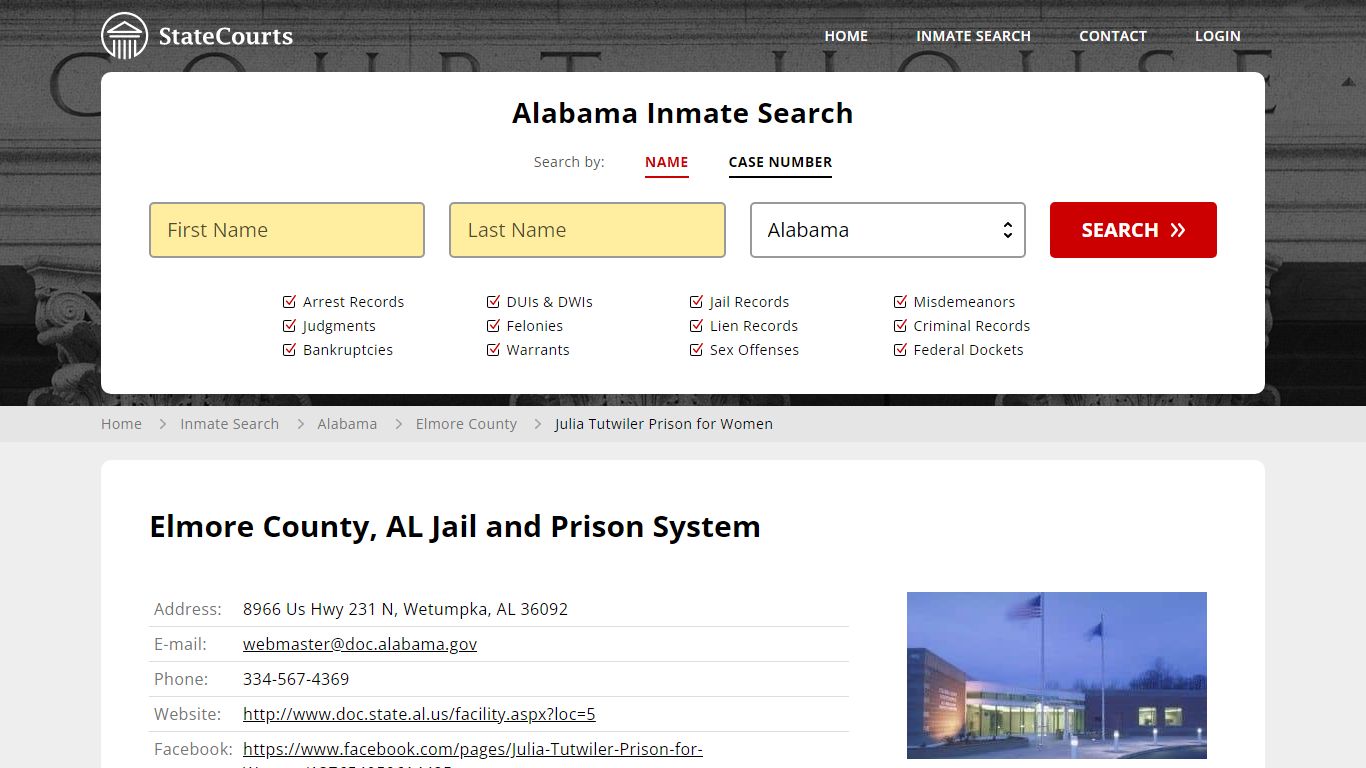Julia Tutwiler Prison for Women Inmate Records Search, Alabama ...